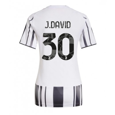 Ženski Nogometni dresi Juventus Jonathan David #30 Domači 2025-26 Kratek Rokav Ženski Nogometni dresi Juventus Jonathan David #30 Domači 2025-26 Kratek Rokav